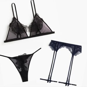 Elegant Embroidered Lace Lingerie